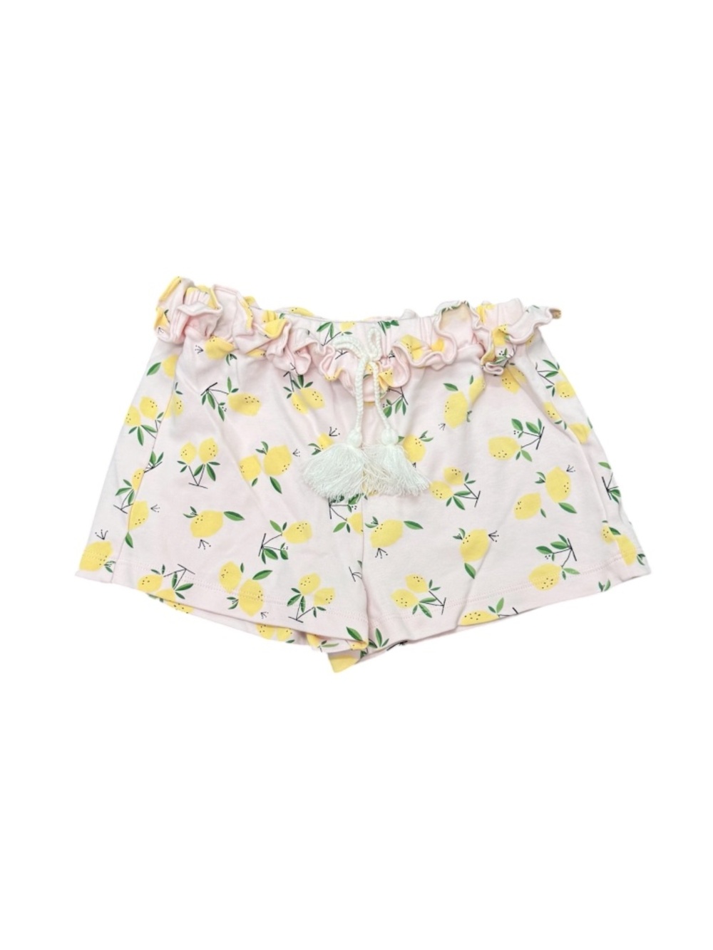 bella bliss Pink Lemon Print Girls Knit Shorts